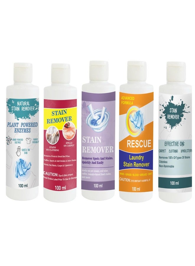 TOOVUS Stain Remover Combo Pack of Shirt, Red, Purple, Orange and Sky Stain Remover | Multi-Surface Cleaning Solution for Clothes, Fabrics, Upholstery (100 g Each) - Image 1